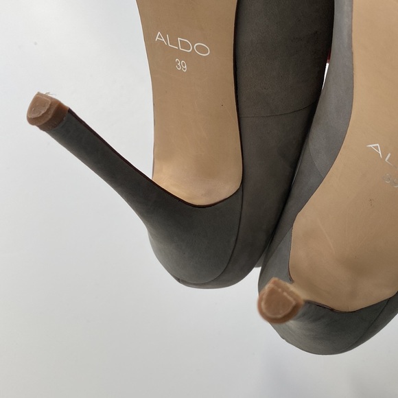 ALDO Fawson Gray Suede Heels - Picture 5 of 9